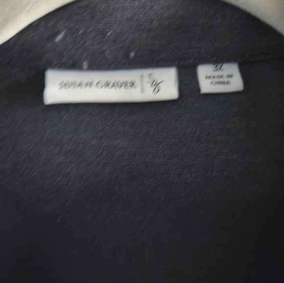 Susan Graver Blazer in heather grey 3X - Picture 2 of 5